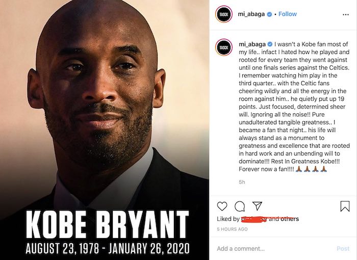 I Hated How Kobe Bryant Played Until… – M.I Abaga Says As He Mourns His Death