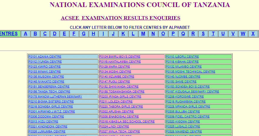 NATIONAL EXAMINATION RESULTS FOR ACSEE 2020 (Form 6 Matokeo 2020/2021)